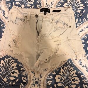 Kendall & Kylie Frayed Light Blue Jean Shorts